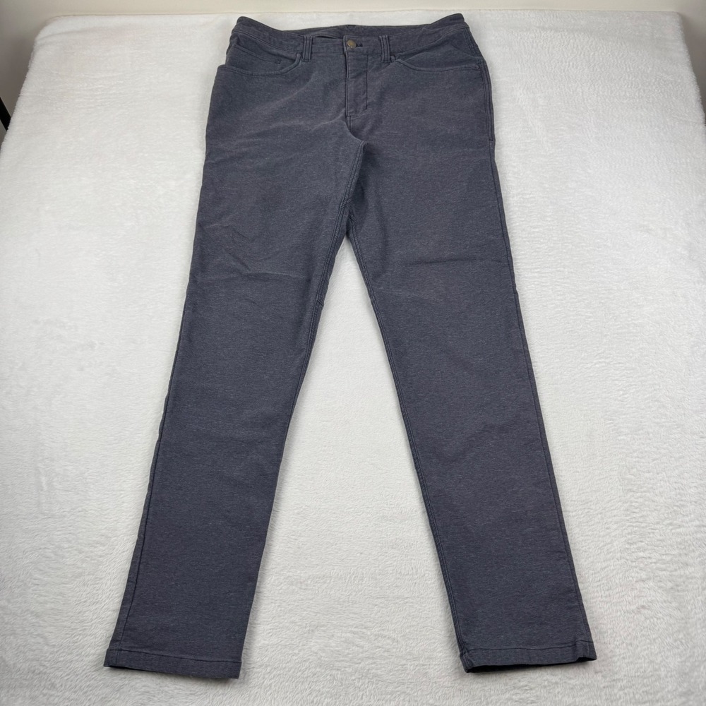Lululemon ABC Pants Slim Mens 32 Blue Grey Melange Warpstreme Trousers
